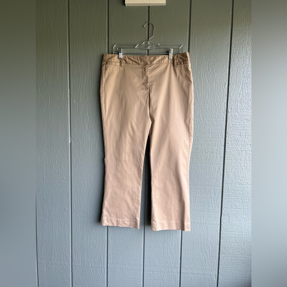 J. Crew CityFit Cropped Capri Stretch Khaki Trousers